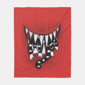 Couverture Polaire Bouche du Monstre malin Dents croquants mangeant H