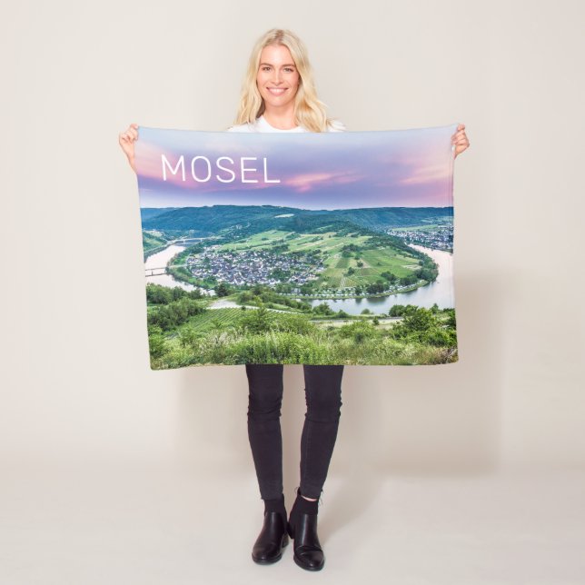 Couverture Polaire Boucle Moselle Coucher de soleil Kroev Panorama Al (En situation)