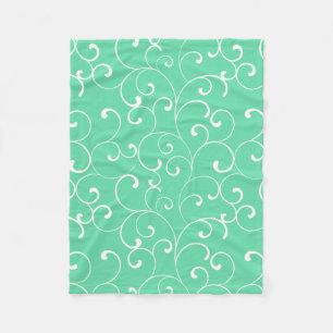Couverture Polaire Boucles Whimsical Modernes Aqua