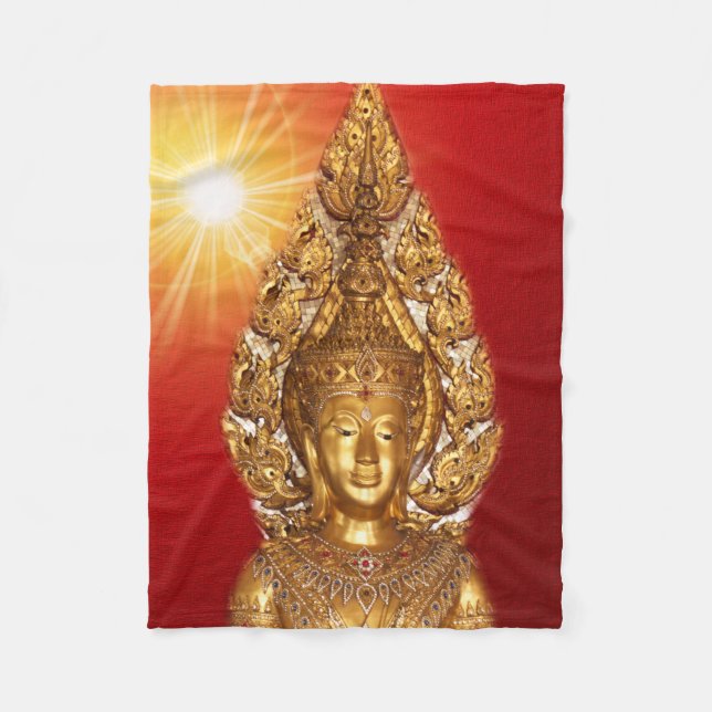 Couverture Polaire bouddha doré (Devant)