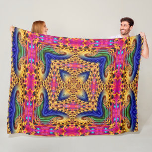 Couverture Polaire Bouddha Esprit Fractal Mandala