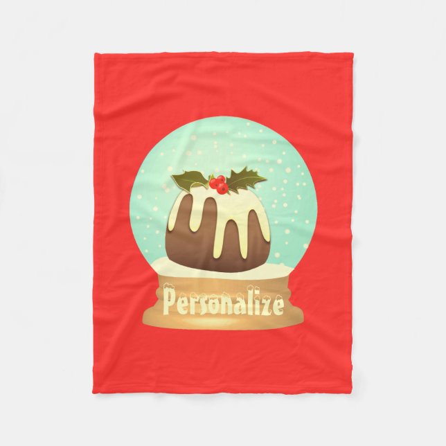 Couverture Polaire Boudin boudin neige globe tourteau d'hiver rouge v (Devant)