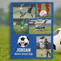 Boule de soccer personnalisée Photo Collage Nom # 
