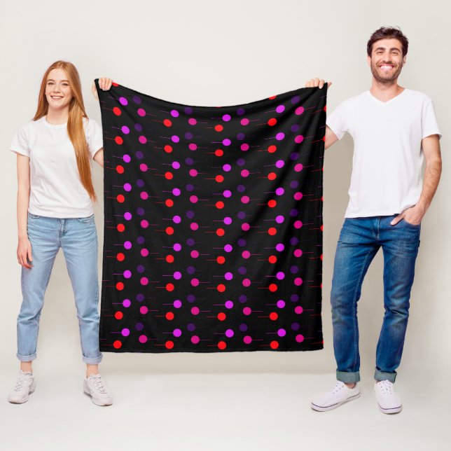 Couverture Polaire Boule et ligne en noir (En situation)