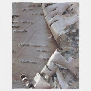 Couverture Polaire Bouleau Tortueux Écorce Arbre Rustique