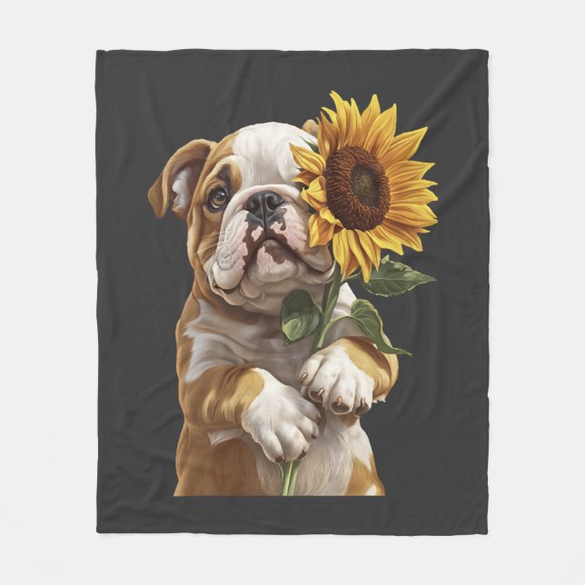 Couverture Polaire Bouledogue  (Devant)