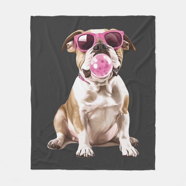 Couverture Polaire Bouledogue   (Devant)