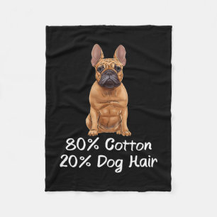 Couverture Polaire Bouledogue 80% Coton 20% Poils de Chien Frenchie 