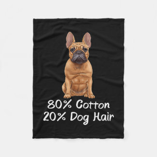 Couverture Polaire Bouledogue 80% Coton 20% Poils de Chien Frenchie