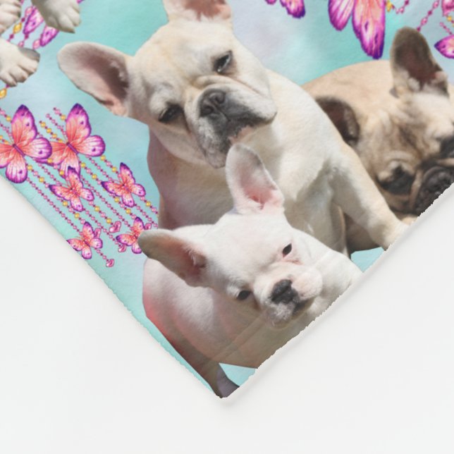 Couverture Polaire Bouledogue français Anniversaire French Bulldog (Coin)