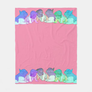 Couverture Polaire Bouledogue français Comic Neon Bouledogue français
