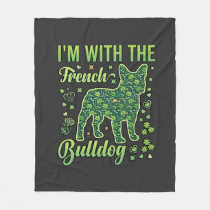 Couverture Polaire Bouledogue français Halloween Macaron Tour Eiffel_