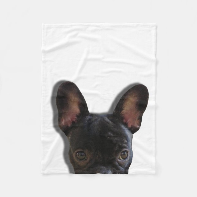 Couverture Polaire Bouledogue français semi-transparent (Devant)