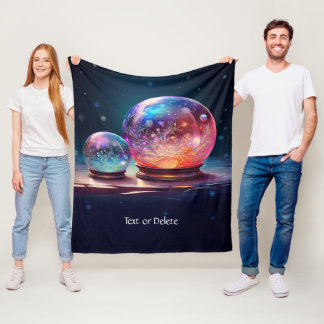 Couverture Polaire Boules de Neige en Cristal