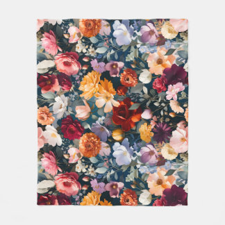 Couverture Polaire Bouquet de jardin luxuriant — superposition de cou