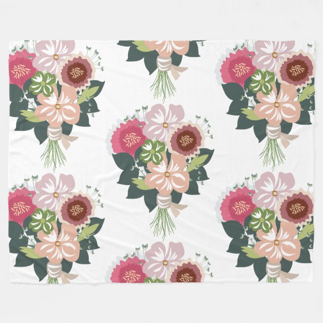 Couverture Polaire Bouquet floral (Devant (Horizontal))