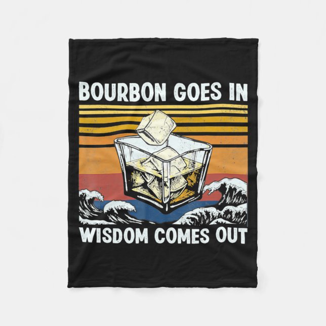 Couverture Polaire Bourbon Goes In Wisdom Comes Out 1970s Retro  (Devant)