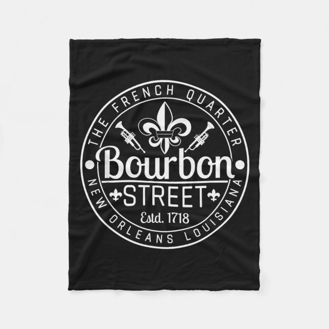 Couverture Polaire Bourbon Street French Quarter New Orleans Louisian (Devant)