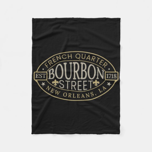Couverture Polaire Bourbon Street New Orleans French Quarter Louisian (Devant)
