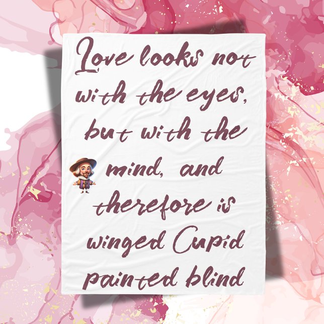 Couverture Polaire Bourgogne sur White Shakespeare Love ne semble pas (Créateur téléchargé)