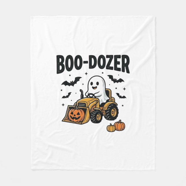 Couverture Polaire Bouteur fantôme Halloween Design de bouteur_1 (Devant)