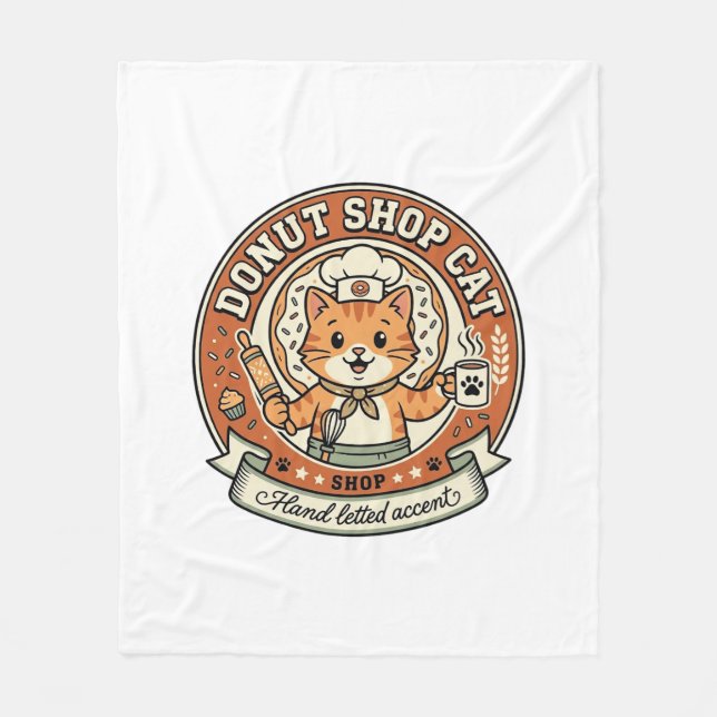 Couverture Polaire Boutique de beignets Chat Boutique de beignets Cha (Devant)