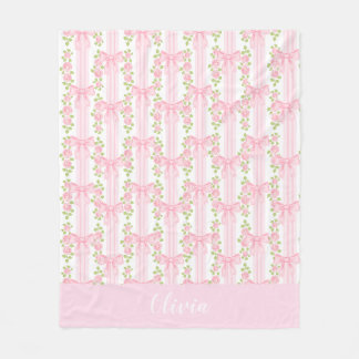 Couverture Polaire Bouton coquette personnalisé pour bébé fille, pépi