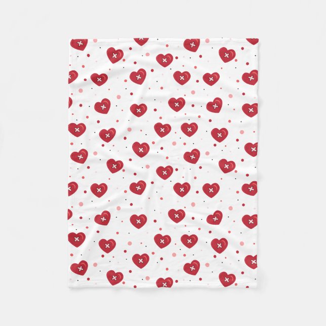 Couverture Polaire Boutons d'amour (Devant)