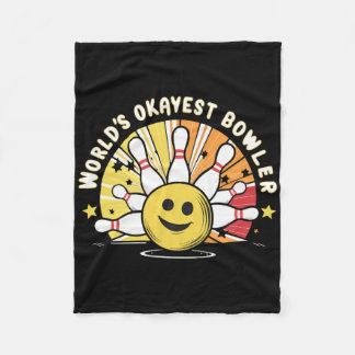 Couverture Polaire Bowler le plus Okayest du monde Funny Bowling Ll e