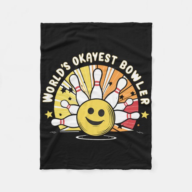 Couverture Polaire Bowler le plus Okayest du monde Funny Bowling Ll e (Devant)