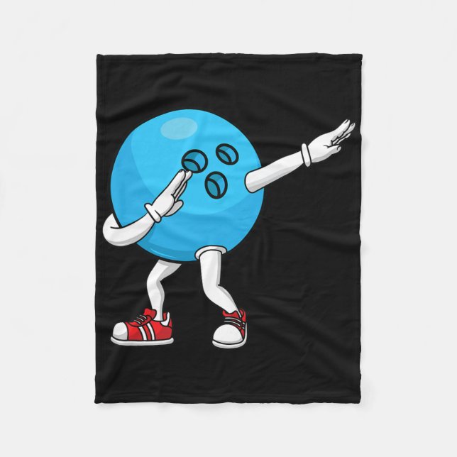 Couverture Polaire Bowling Dabbing Ll Pin Hommes Femmes Bowler Enfant (Devant)