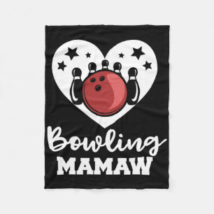 Couverture Polaire Bowling Mamaw Heart Funny Bowler Mamaw