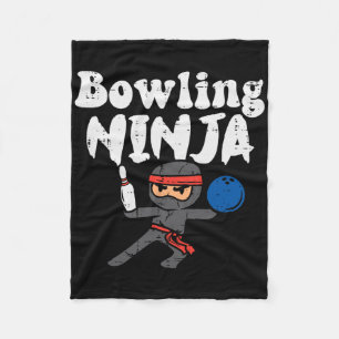 Couverture Polaire Bowling Ninja Funny Bowler Boys Girls Kids Toddler