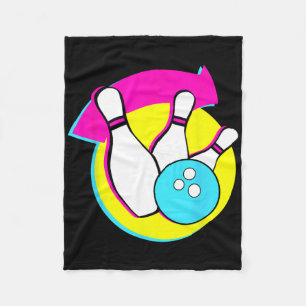 Couverture Polaire Bowling Party Funny Retro Bowling Joueurs Bowler