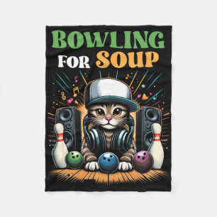 Couverture Polaire Bowling Pour Soupe Musique Chat Style Dj Chat Port