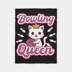 Couverture Polaire Bowling Queen' mignonne femme fille Kawaii Anime C