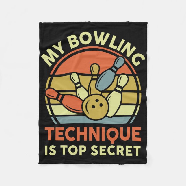 Couverture Polaire Bowling-shirt My Bowling Technique Est Top Secret  (Devant)