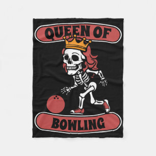 Couverture Polaire Bowling Skeleton Team League - Alley Bowler Queen
