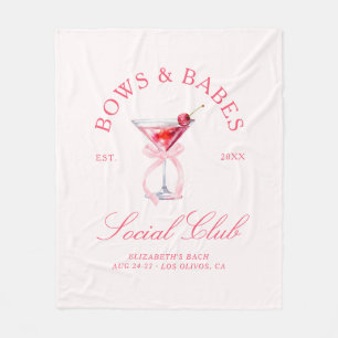 Couverture Polaire Bows & Babes Coquette Cerises Enterrement de Vie d