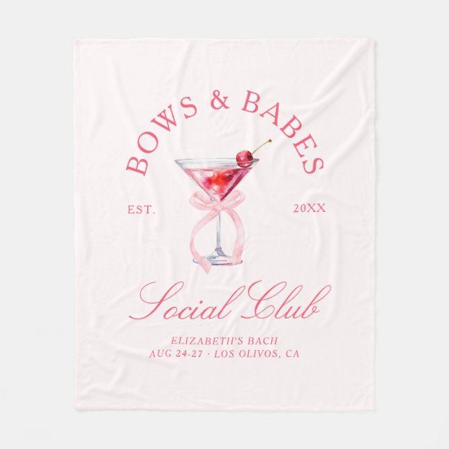 Couverture Polaire Bows & Babes Coquette Cherries Enterrement de Vie  (Devant)