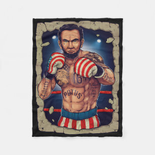 Couverture Polaire Boxe Abe Lincoln 4 juillet Chemise Abe Lincoln J