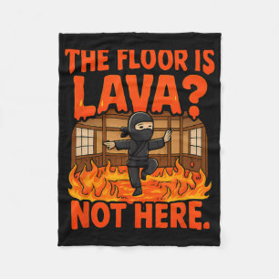 Couverture Polaire Boxe d'arts martiaux Ninja Lava Floor Dojo Humour