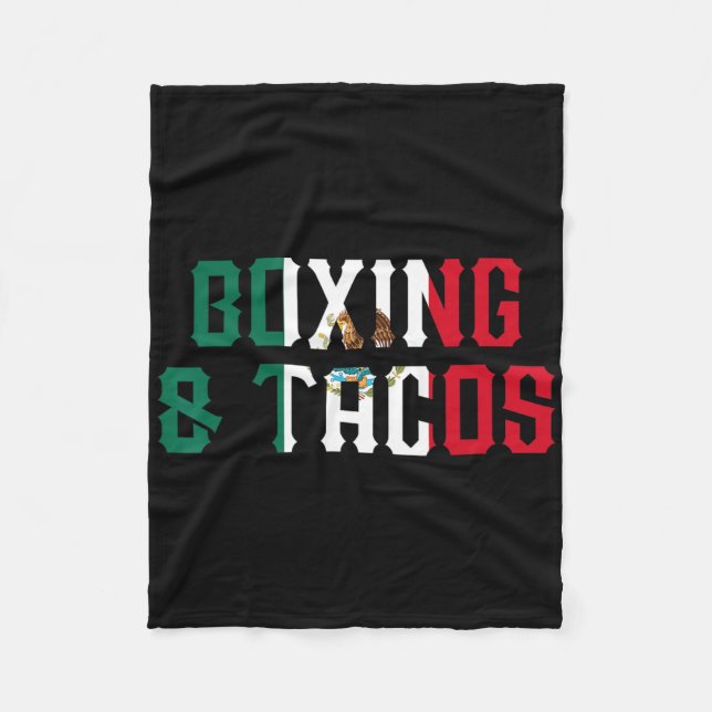 Couverture Polaire Boxe Et Tacos Drôle Mexique 1 (Devant)