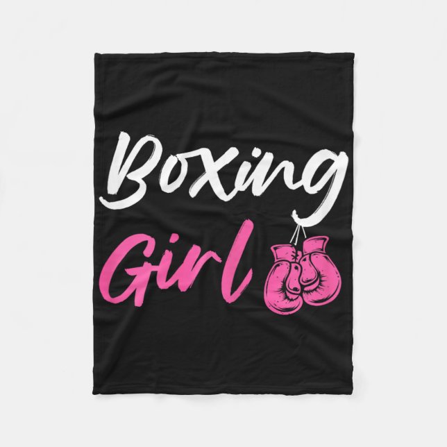 Couverture Polaire Boxe fille Kickboxer Fighter (Devant)