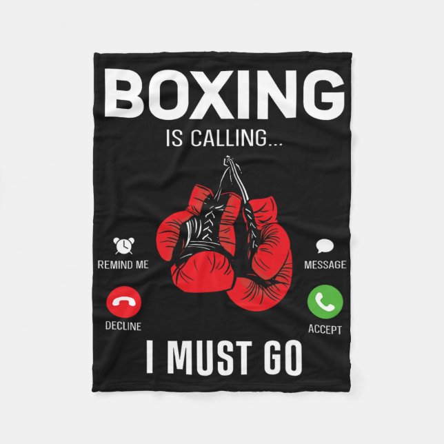 Couverture Polaire Boxe Gants Téléphone Display Boxe Appelle I Mu (Devant)
