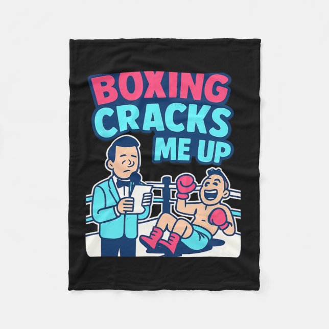 Couverture Polaire Boxe me fait monter Martial Arts Humour Graphisme (Devant)