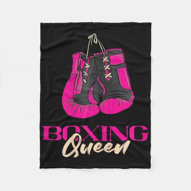 Couverture Polaire Boxe Queen Kickboxer Kickboxer Gants de boxe Bo (Devant)