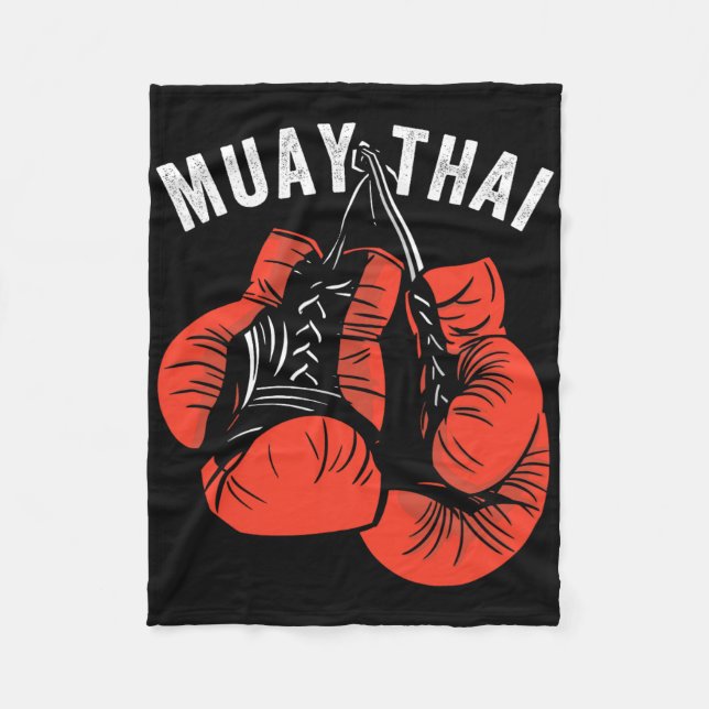 Couverture Polaire Boxe thaïlandaise, Gants de Muay Thai, Muay Thai  (Devant)