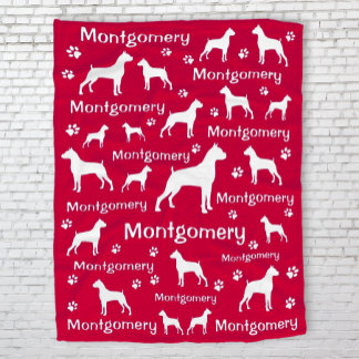 Couverture Polaire Boxer Chien Fleece Blanket - Cosy Custom Pet Cadea