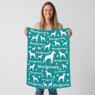 Couverture Polaire Boxer Chien Fleece Blanket - Cosy Custom Pet Cadea